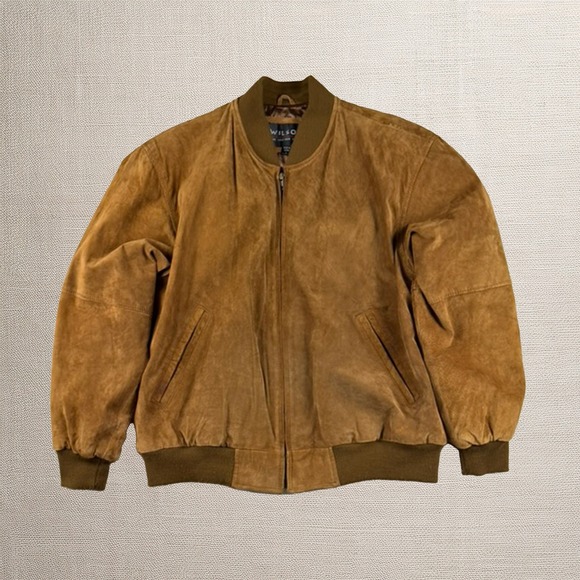 Wilsons Leather Other - Wilson's Leather Men's Brown Bomber Jacket Large Lined Vintage